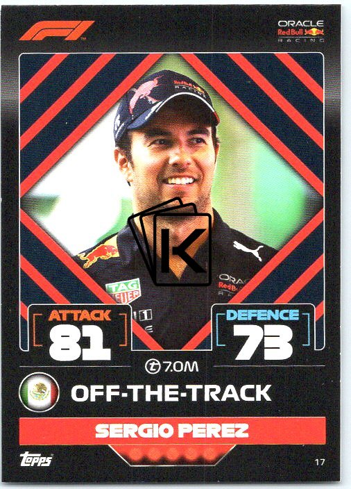 Topps Formule Turbo Attax Sergio Perez Red Bull Racing