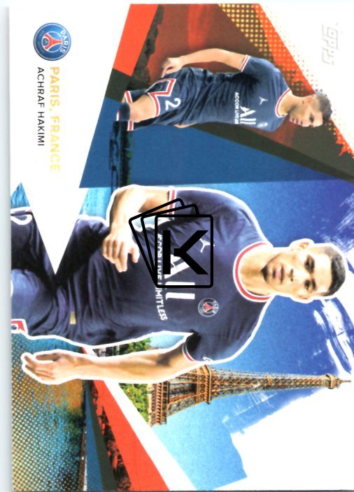 Fotbalová kartička Topps 2021 22 PSG Team Set Our City 30 Achraf Hakimi