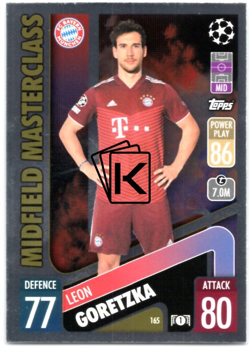 fotbalová kartička 2021 22 Topps Match Attax UEFA Champions Midfield