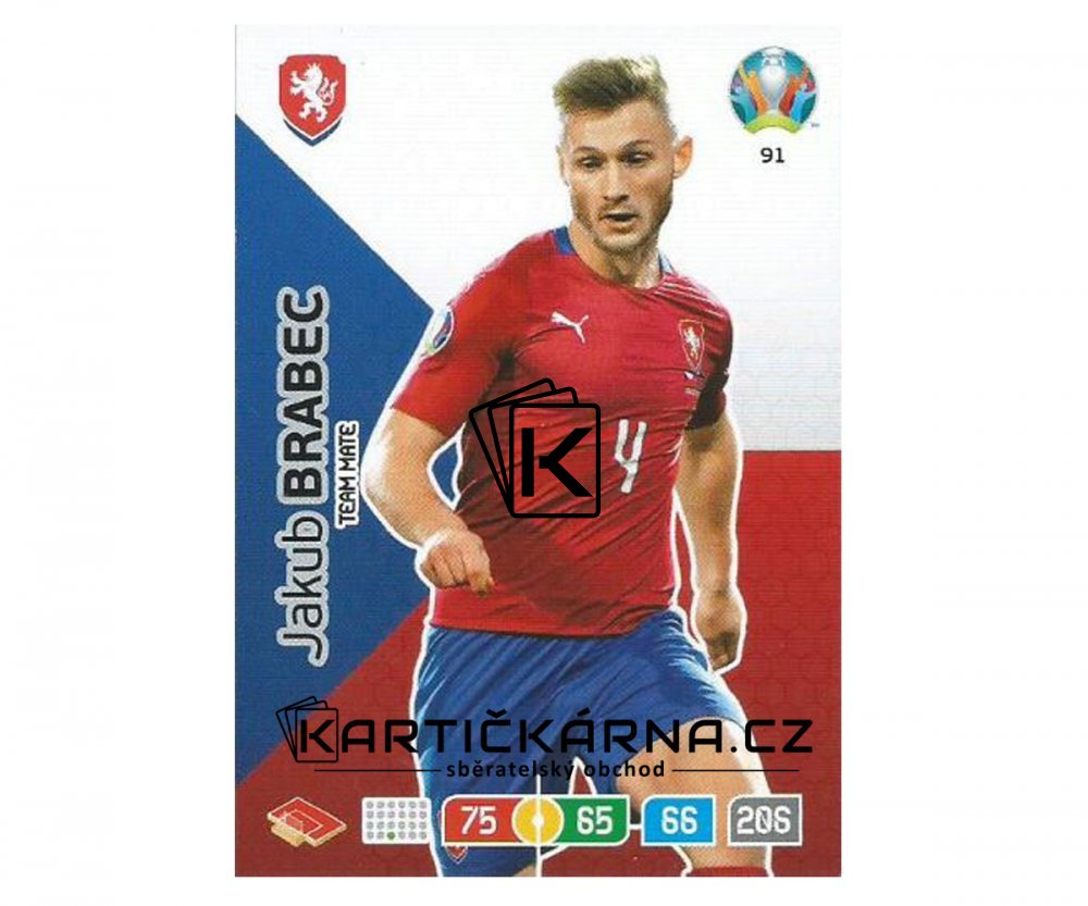 Panini Adrenalyn XL UEFA EURO 2020 Team Mate 91 Jakub Brabec Česká