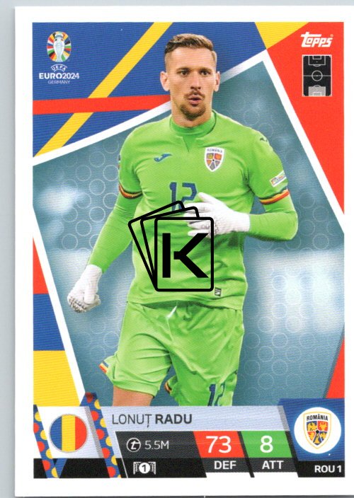 fotbalová karta Topps Match Attax EURO 2024 ROM1 Ionuț Radu Romania