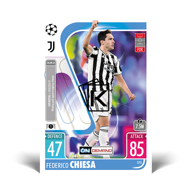 fotbalová kartička 2021 22 Topps Match Attax UEFA Champions League On