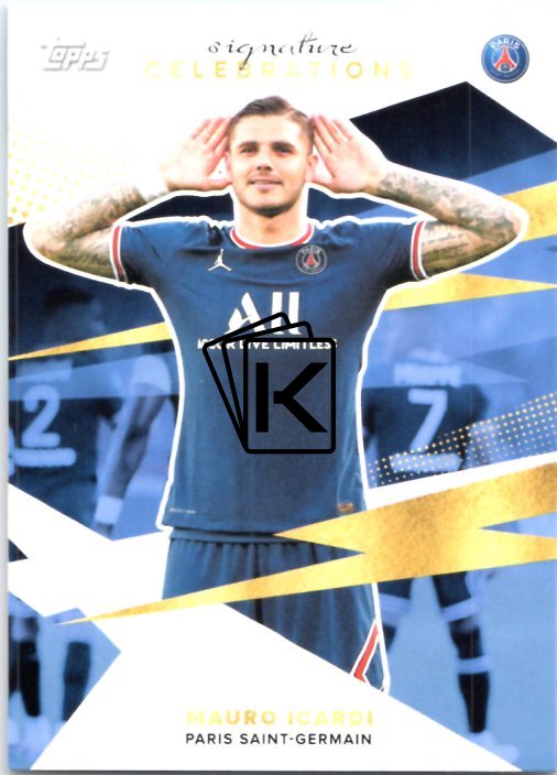 Fotbalová kartička Topps 2021 22 PSG Team Set Signature Celebrations 34