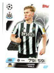 fotbalová kartička 2025-26 Topps Match Attax UCC 75 Lewis Hall (Newcastle United)