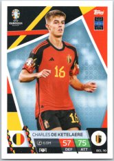 fotbalová karta Topps Match Attax EURO 2024 BEL10 Charles De Ketelaere (Belgium)