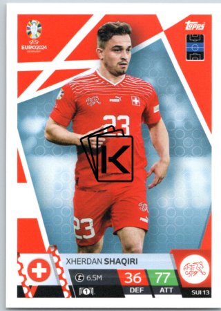 fotbalová karta Topps Match Attax EURO 2024 SUI13 Xherdan Shaqiri (Switzerland)