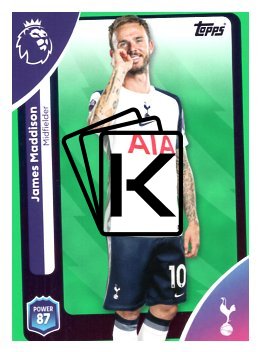 fotbalová kartička 2025-26 Topps  Premier League 262 James Maddison (Tottenham Hotspur)-PARALLEL Green