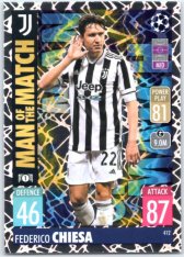 fotbalová kartička 2021-22 Topps Match Attax UEFA Champions Man of The Match 412 Federico Chiesa Juventus