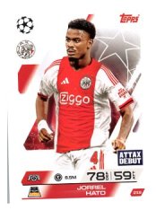 fotbalová kartička 2025-26 Topps Match Attax UCC 219 Jorrel Hato (AFC Ajax)