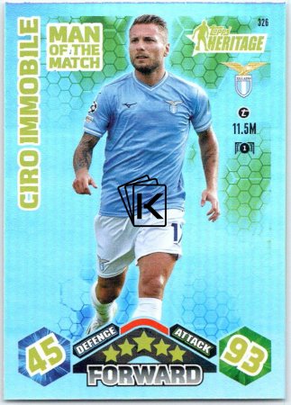 2023-24 Topps Match Attax EXTRA UEFA Club Competition Kings of Europe 326 Ciro Inmobile (SS Lazio)