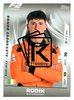 2025 Topps Turbo Attax F1 Rodin Motorsport F2 Teams HP 195 Alexander Dunne