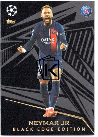Fotbalová kartička 2023-24 Topps Match Attax UEFA Club Competitions Black Edge Edition 496 Neymar Jr Paris Saint-Germain