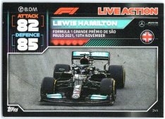 2022 Topps Formule 1Turbo Attax F1 Live Action 2021 244 Lewis Hamilton (Mercedes-AMG)