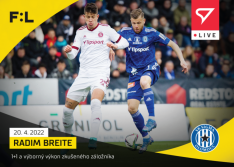 fotbalová kartička SportZoo 2021-22 Live L-121 Radim Breite SK Sigma Olomouc