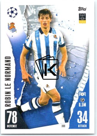 Fotbalová kartička 2023-24 Topps Match Attax UEFA Club Competitions 300 Robin Le Normand Real Sociedad de Fútbol