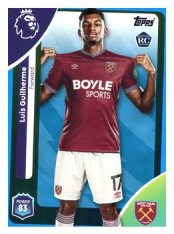 fotbalová kartička 2025-26 Topps  Premier League 285 Luis Guilherme (West Ham United)  -  Rookie-PARALLEL Blue