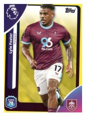 fotbalová kartička 2025-26 Topps  Premier League 318 Lyle Foster (Burnley)-PARALLEL Yellow