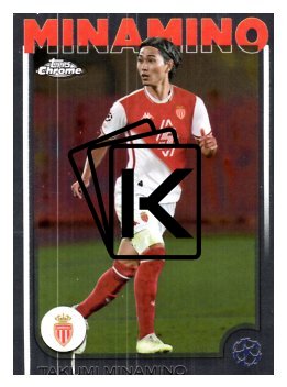fotbalová kartička 2024-25 Topps Chrome UCC 57 Takumi Minamino, AS Monaco