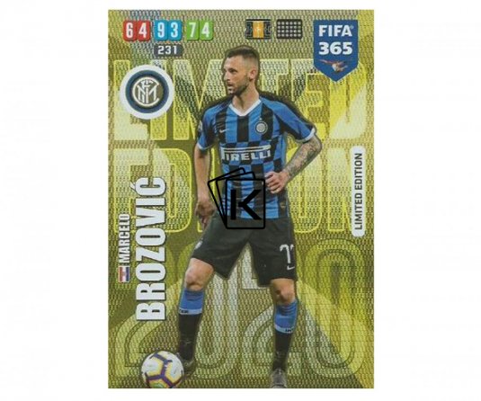 Fotbalová kartička Panini FIFA 365 – 2020 Limited Edition Marcelo Brozovic Inter Milan