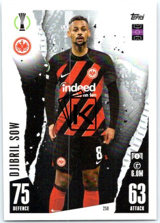 Fotbalová kartička 2023-24 Topps Match Attax UEFA Club Competitions 258 Djibril Sow Eintracht Frankfurt