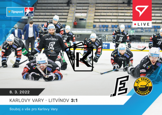 Hokejová kartička SportZoo 2021-22 Live L-118 Energie Karlovy Vary - Litvínov 3:1