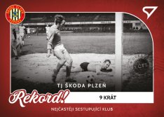 fotbalová kartička 2023 Sportzoo Dekády Rekord! R-005 NEJČASTĚJI SESTUPUJÍCÍ KLUB