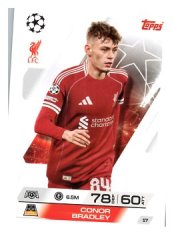 fotbalová kartička 2025-26 Topps Match Attax UCC 17 Conor Bradley (Liverpool)