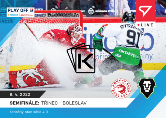 Hokejová kartička SportZoo 2021-22 Live L-130 Semifinále Třinec - Boleslav /44
