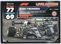 2022 Topps Formule 1Turbo Attax F1 Live Action 2021 257 Yuki Tsunoda (Scuderia AlphaTauri)