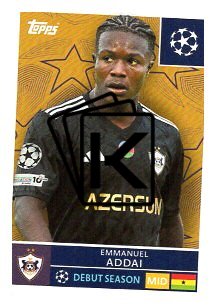 2025-26 Topps Champions League  Qarabağ FK 547 Emmanuel Addai - Apprentice