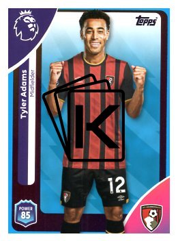fotbalová kartička 2025-26 Topps  Premier League 43 Tyler Adams (AFC Bournemouth)-PARALLEL Blue