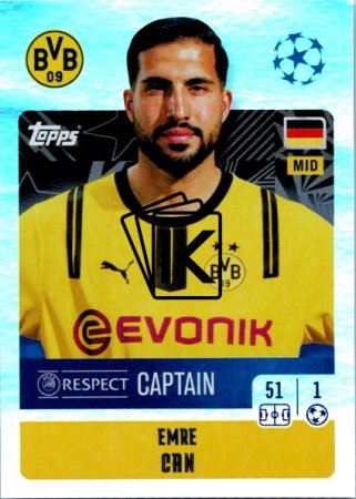 2024-25 Topps Champions League 125 Emre Can (Borussia Dortmund)