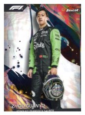 2024 Topps Finest F1 Common 114 Zhou Guanyu – Stake F1 Team KICK Sauber - Refractor