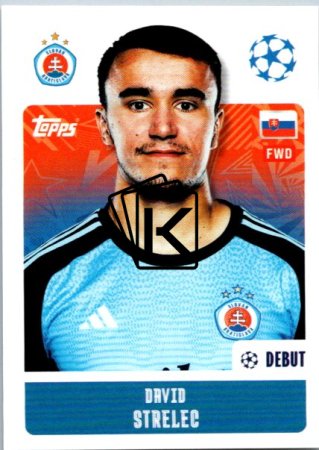2024-25 Topps Champions League 502 David Strelec (SK Slovan Bratislava)