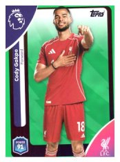 fotbalová kartička 2025-26 Topps  Premier League 175 Cody Gakpo (Liverpool)-PARALLEL Green