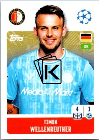 2024-25 Topps Champions League 210 Timon Wellenreuther(Feyenoord)