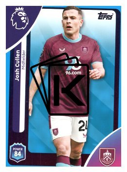 fotbalová kartička 2025-26 Topps  Premier League 314 Josh Cullen (Burnley)-PARALLEL Blue