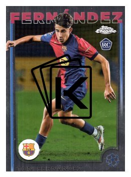 fotbalová kartička 2024-25 Topps Chrome UCC 85 Toni Fernández, FC Barcelona RC