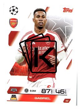 fotbalová kartička 2025-26 Topps Match Attax UCC 32 Gabriel (Arsenal)