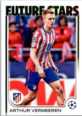 fotbalová kartička 2024-25 Topps UEFA Club Competitions Flagship 135 Arthur Vermeeren – Future Stars Atletico de Madrid