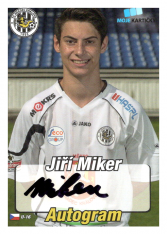 podepsaná fotbalová kartička 2014 MK FC Hradec Králové A14 JIří Miker