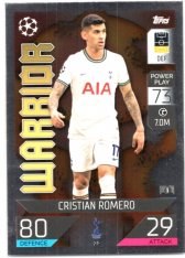 Fotbalová kartička 2022-23 Topps Match Attax UCL Warrior 70 Cristian Romero - Tottenham Hotspur