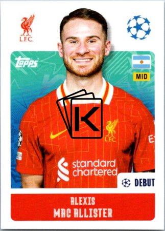 2024-25 Topps Champions League 266 Alexis Mac Allister (Liverpool)