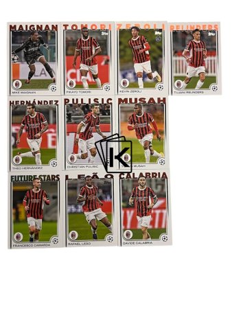 Týmový set 2024-25 Topps UEFA Club Competitions Flagship AC Milan