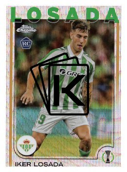 fotbalová kartička 2024-25 Topps Chrome parallel 19 - Iker Losada Rc