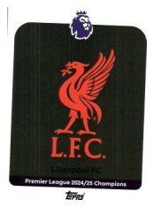 fotbalová kartička 2025-26 Topps  Premier League 163 Liverpool Logo-Premier League Champions