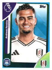 fotbalová kartička 2025-26 Topps  Premier League 153 Andreas Pereira (Fulham)-PARALLEL Blue