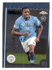 fotbalová kartička 2024-25 Topps Chrome 144 Justin Oboavwoduo, Manchester City RC