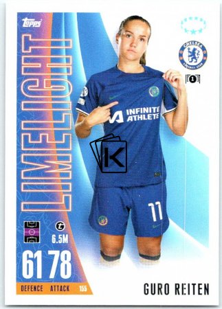 2023-24 Topps Match Attax EXTRA UEFA Club Competition UWCL Limelight 155 Guro Reiten Chelsea FC
