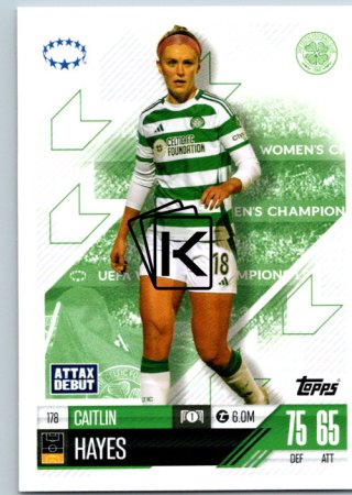 Fotbalová kartička 2024-25 Topps Match Attax EXTRA UEFA Club Competitions UWCL Cards 178.  Caitlin Hayes (Celtic FC)